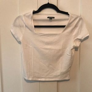 Wild fable white square neck crop top sz M
